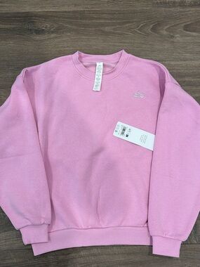 Alo Candy Heart Pink Crewneck & Straight Leg Set Size Small
